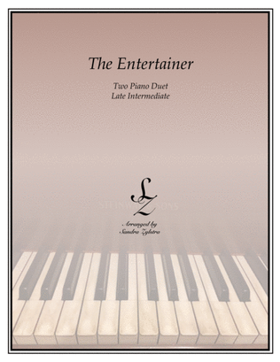 Book cover for The Entertainer (2 piano duet)