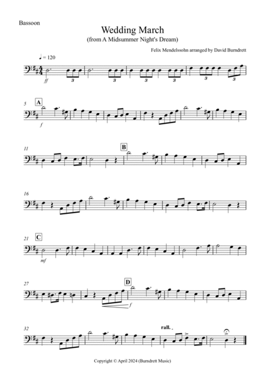 Wedding March (from A Midsummer Night's Dream) for Bassoon and Piano image number null