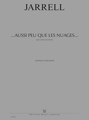 Book cover for ...aussi peu que les nuages...