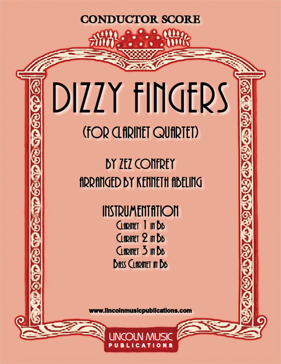 Dizzy Fingers (for Clarinet Quartet) image number null