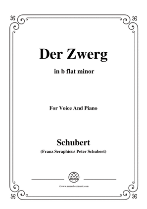 Book cover for Schubert-Der Zwerg,Op.22 No.1,in b flat minor,for Voice&Piano