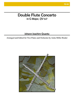 Book cover for Double Flute Concerto in G Major (Two Flutes and Orchestra)