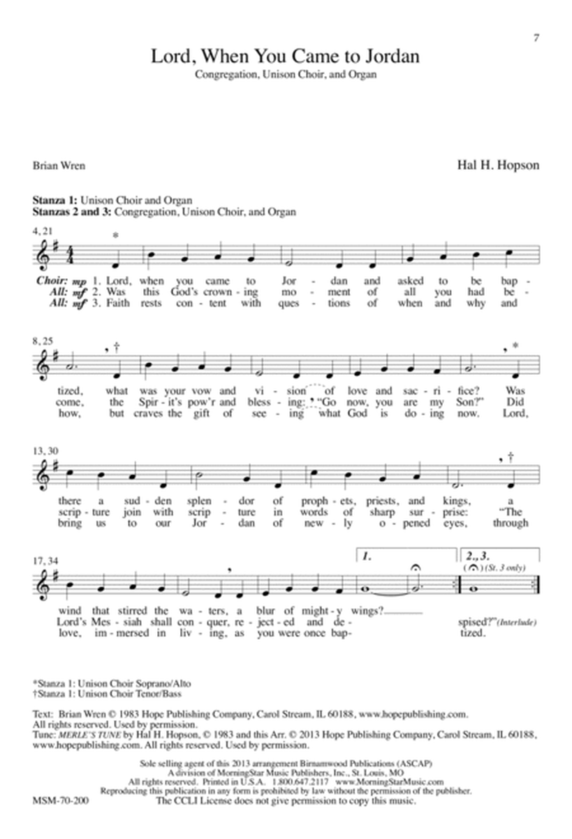 The Way of Jesus: His Mission in Word and Song (Choir Score)