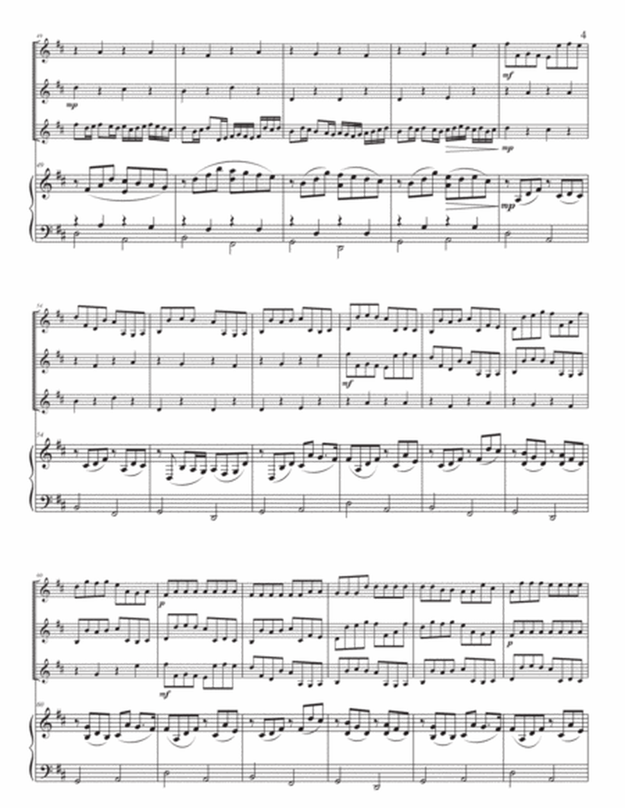 Canon in D, for three violins and piano image number null