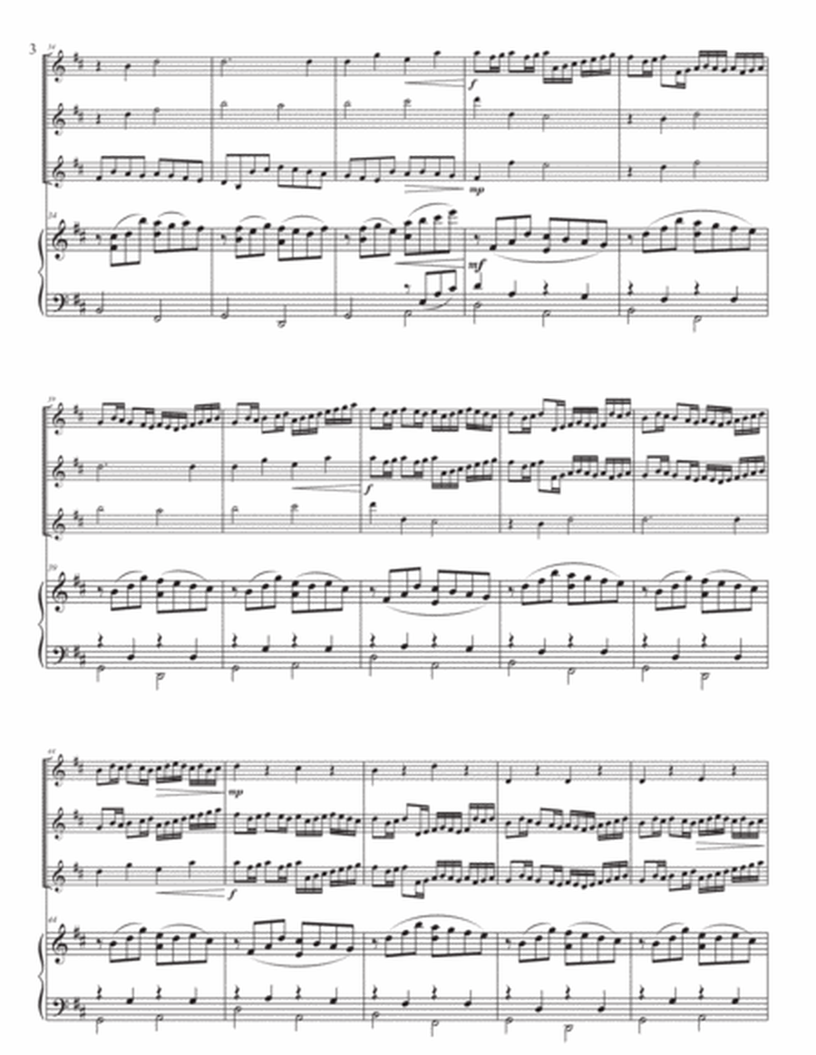 Canon in D, for three violins and piano image number null