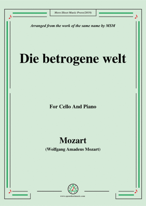 Book cover for Mozart-Die betrogene welt,for Cello and Piano