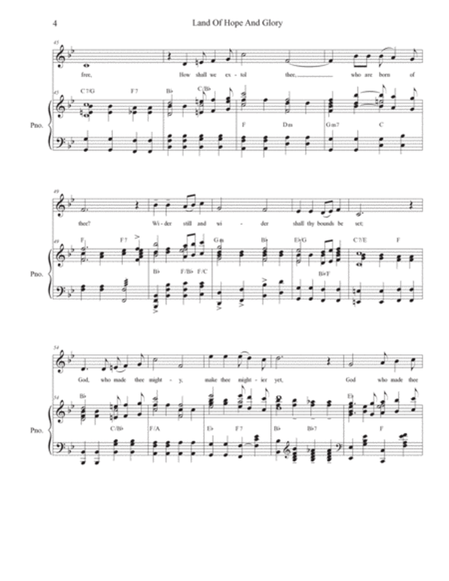 Land Of Hope And Glory (Pomp and Circumstance) (Vocal solo) image number null