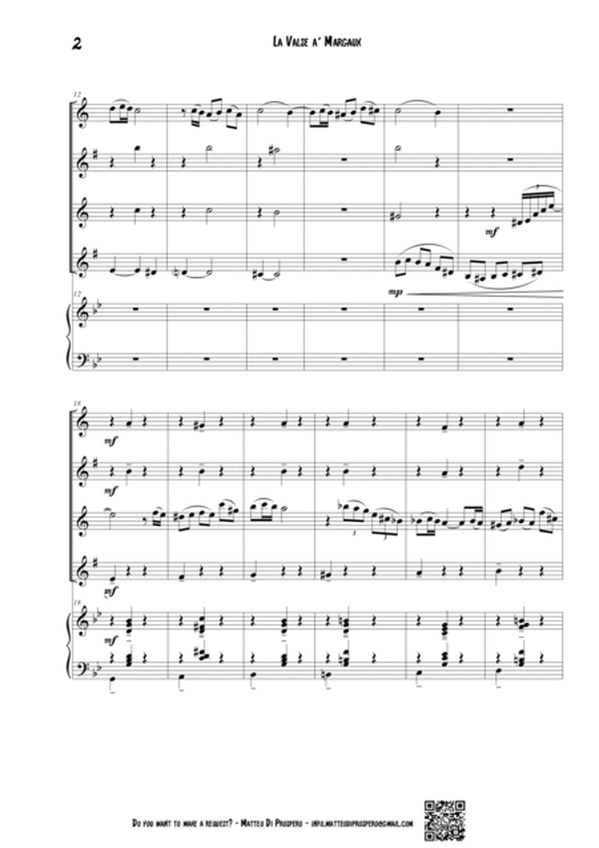 (R. Galliano) La Valse à Margaux per Quartetto di Sassofoni e Pianoforte