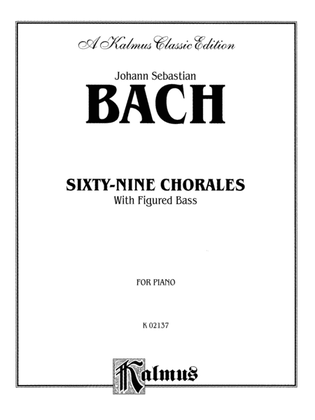 Book cover for Bach: Sixty-nine Chorales with figured bass (Ed. Hans Bischoff)
