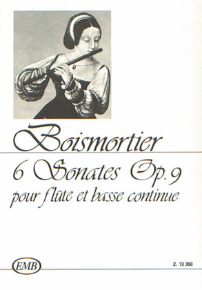 Book cover for Six (6) Sonatas For Flute And Basso Continuo Op9 Includes Separate Bass Part