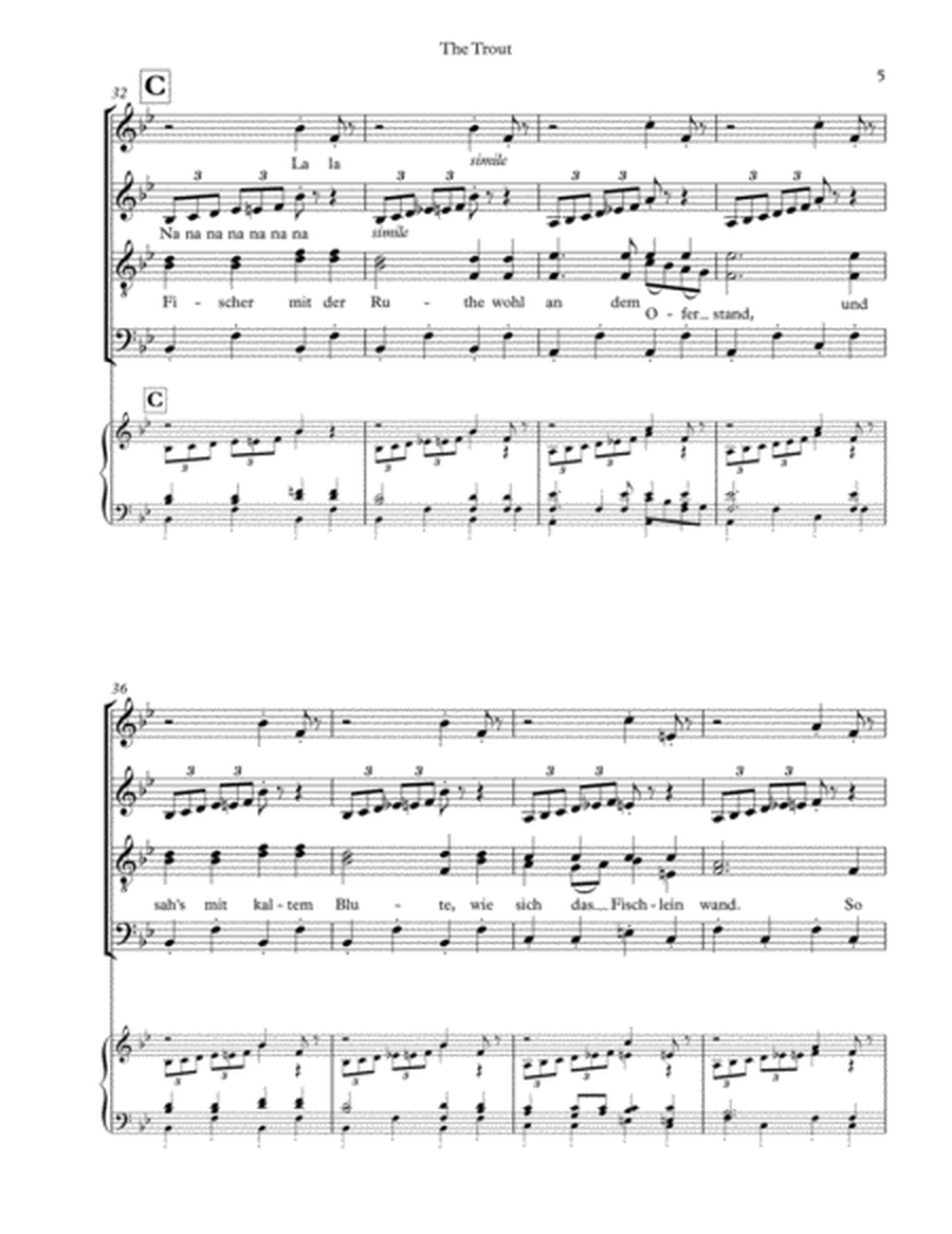 Die Forelle (Schubert). SATB a-cappella