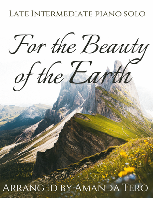 Book cover for For the Beauty of the Earth early intermediate sacred piano sheet music