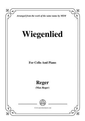 Book cover for Reger-Wiegenlied,for Cello and Piano