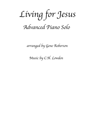Book cover for Living For Jesus (Hymn) Advanced Piano Solo
