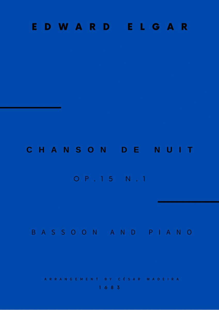 Chanson De Nuit, Op.15 No.1 - Bassoon and Piano (Full Score and Parts) image number null