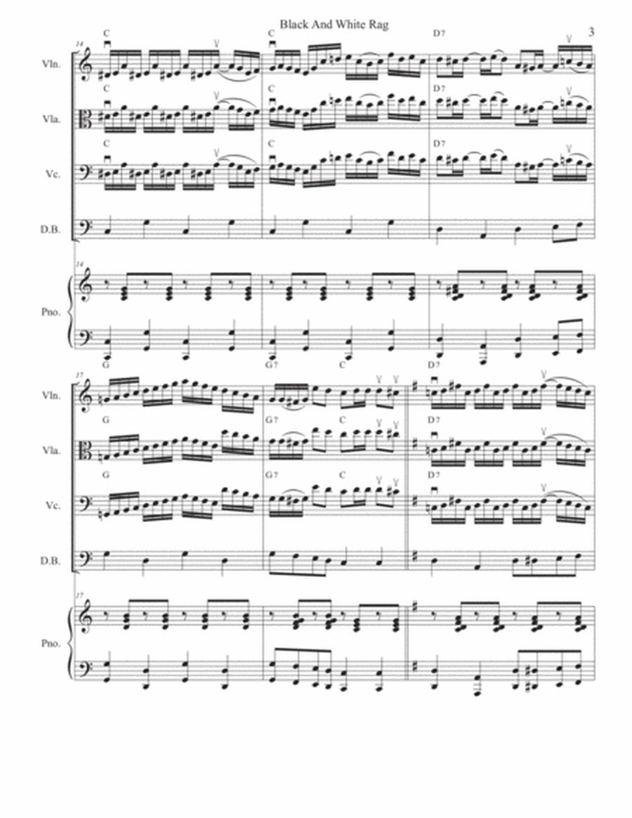 Black And White Rag for solo Violin/viola/cello image number null