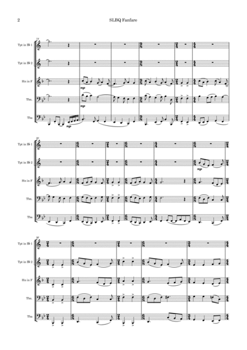 SLBQ Fanfare (for Brass Quintet) image number null