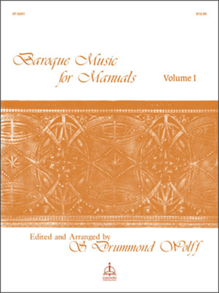 Book cover for Baroque Music for Manuals, Vol. I