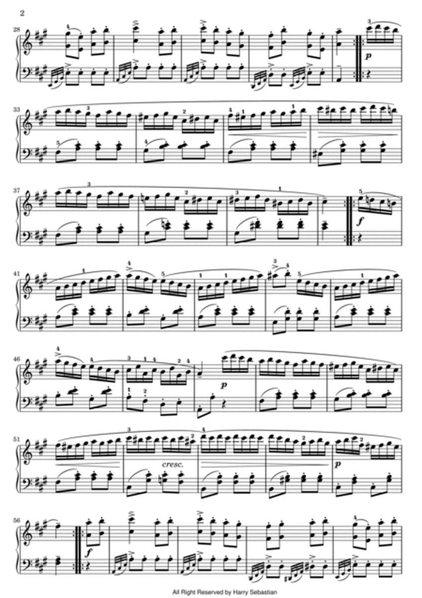 Mozart - Piano Sonata No. 11 in A Major, K 331: III. Alla Turca( Piano Solo) image number null