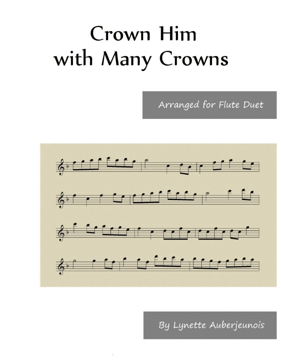 Crown Him with Many Crowns - Flute Duet image number null