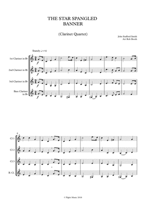 Book cover for The Star Spangled Banner - Clarinet Quartet