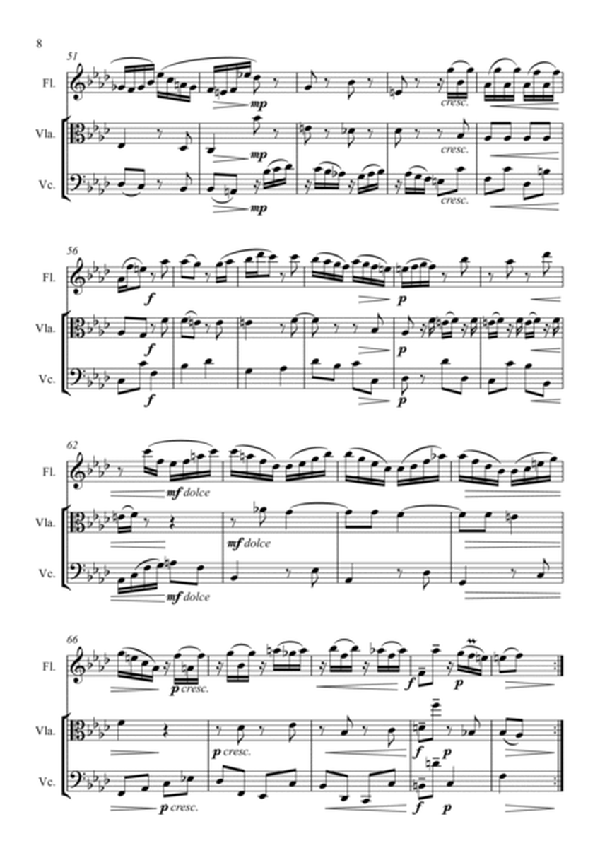 Bach - Prelude & Fugue in F Minor BWV881- Flute, Viola & Cello - Score and parts image number null