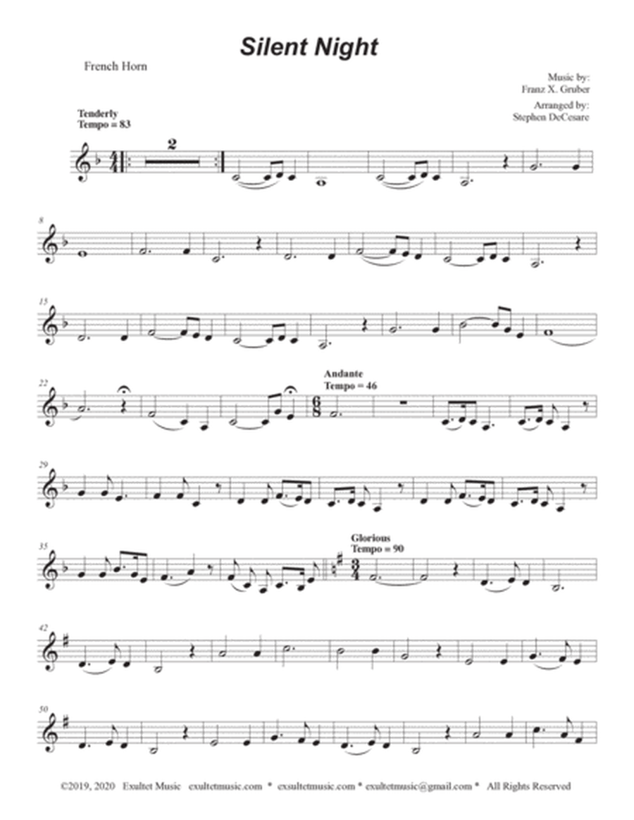 Silent Night (French Horn solo and Piano) image number null