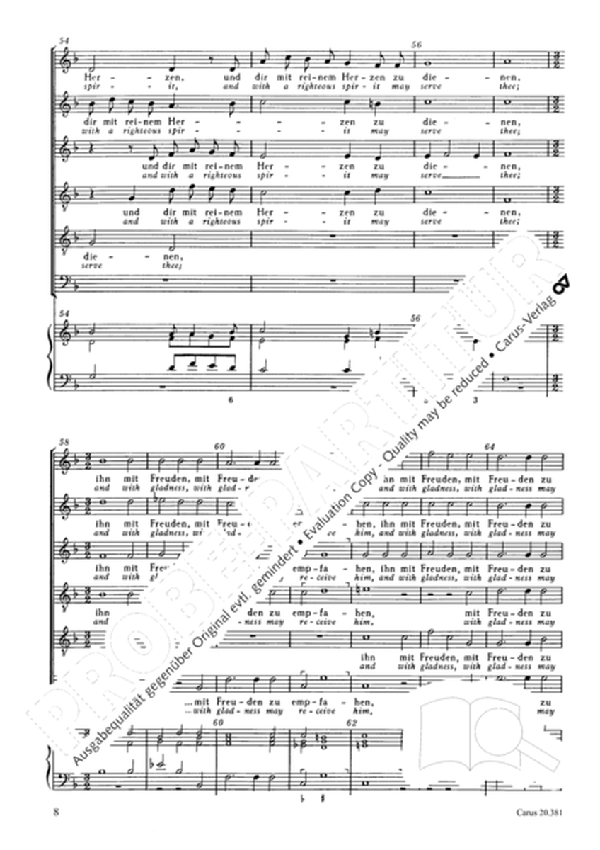 O gracious Lord our god, waken us now (O lieber Herre Gott, wecke uns auf) by Heinrich Schutz Choir - Sheet Music