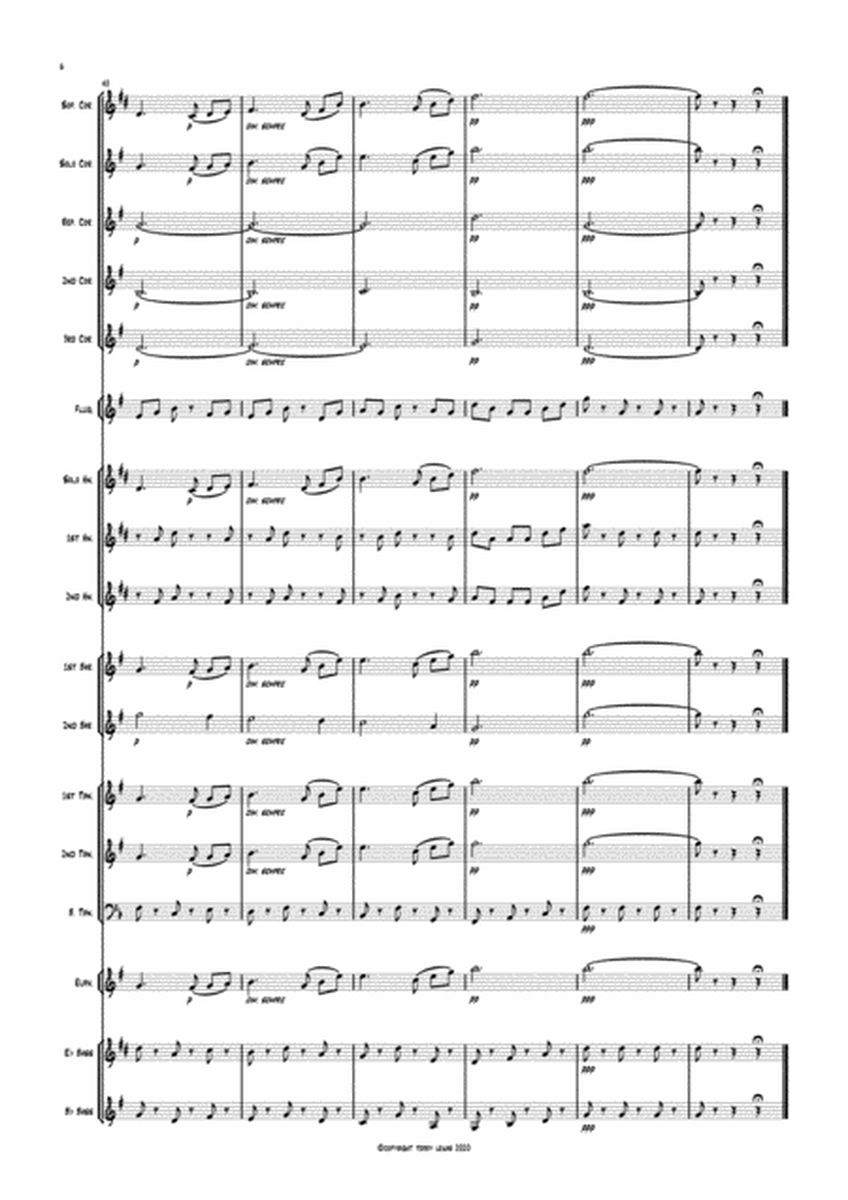 the Intermezzo from Cavalleria Rusticana . Arranged for Brass Band image number null