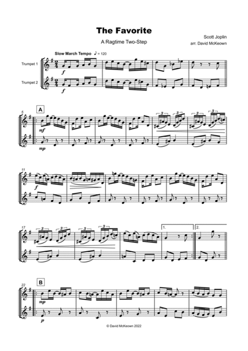 The Favorite, Two-Step Ragtime for Trumpet Duet
