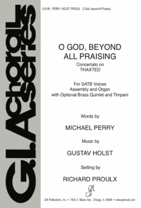 Book cover for O God beyond All Praising - Full Score and Parts