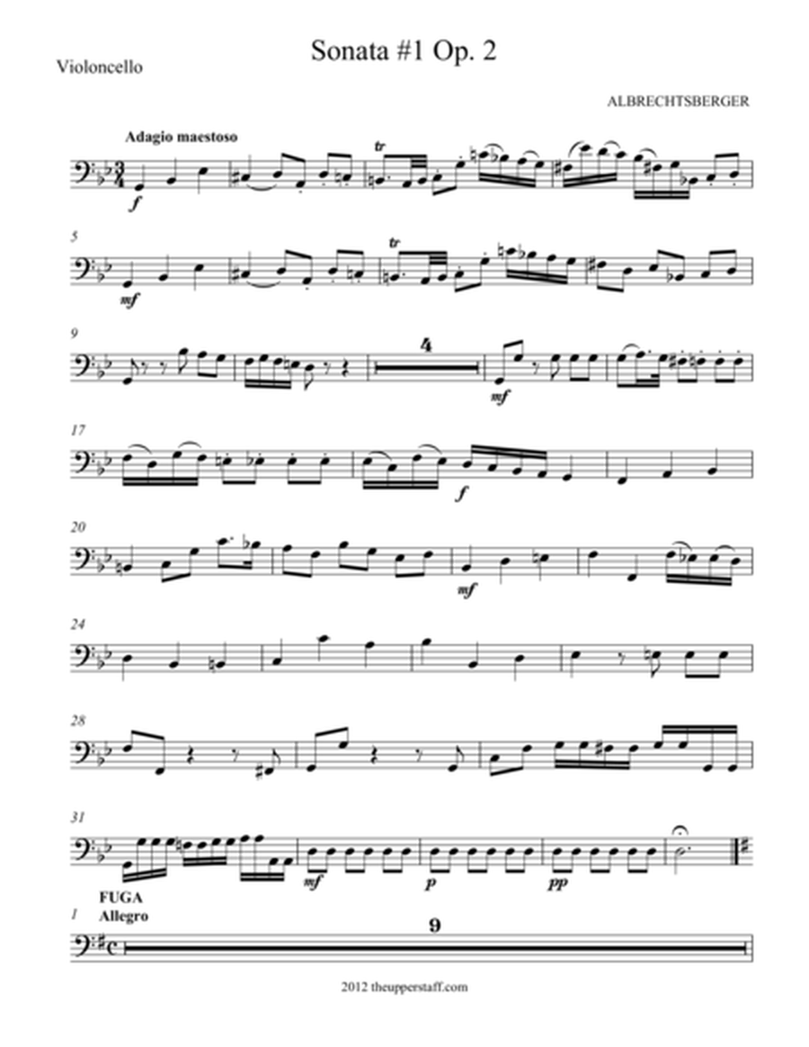 Sonata #1, Op. 2 for String Quartet image number null