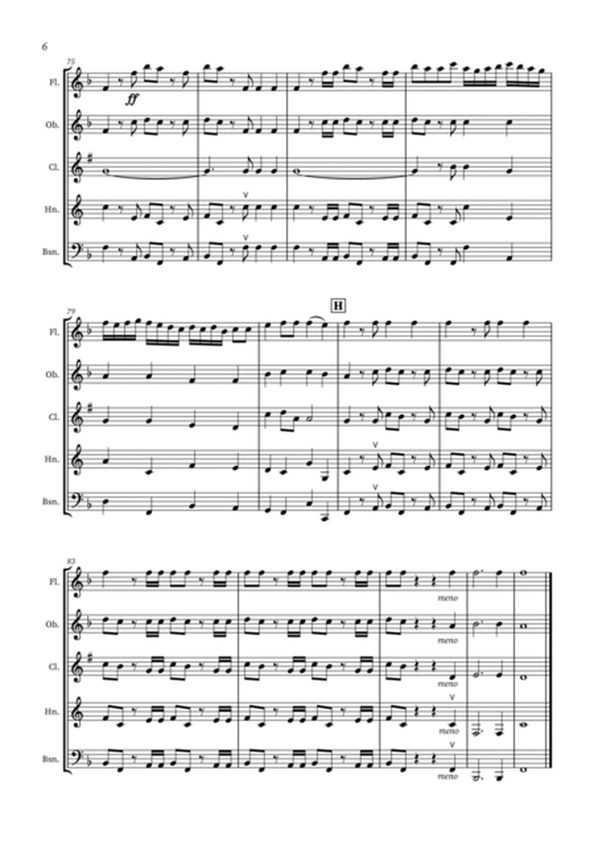 Hallelujah Chorus from Messiah - Woodwind Quintet image number null