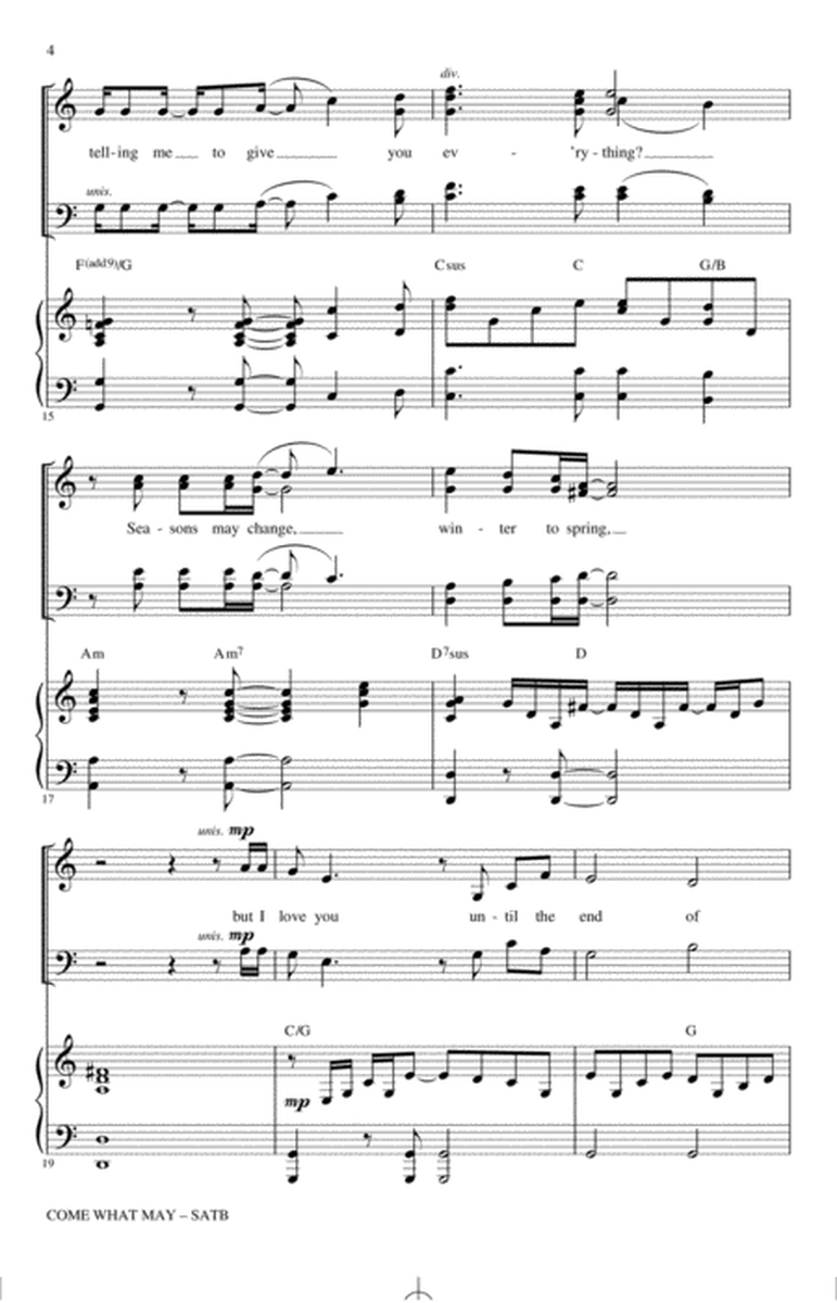 Come What May (from Moulin Rouge) (arr. Mac Huff)