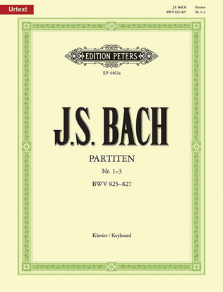 Book cover for Partitas, Volume 1 (Nos.1-3)