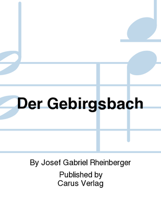 Book cover for Der Gebirgsbach