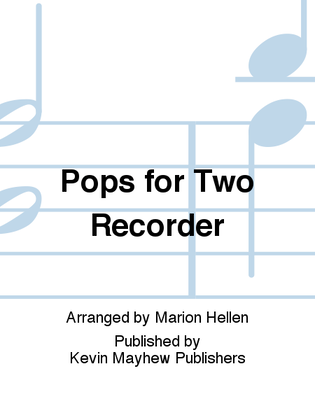 Book cover for Pops for Two Recorder