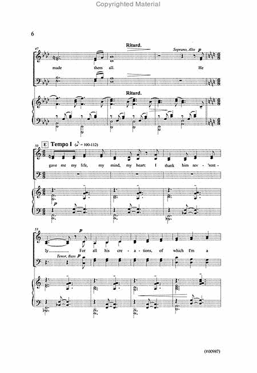 My Heavenly Father Loves Me / All Things Bright and Beautiful - SATB