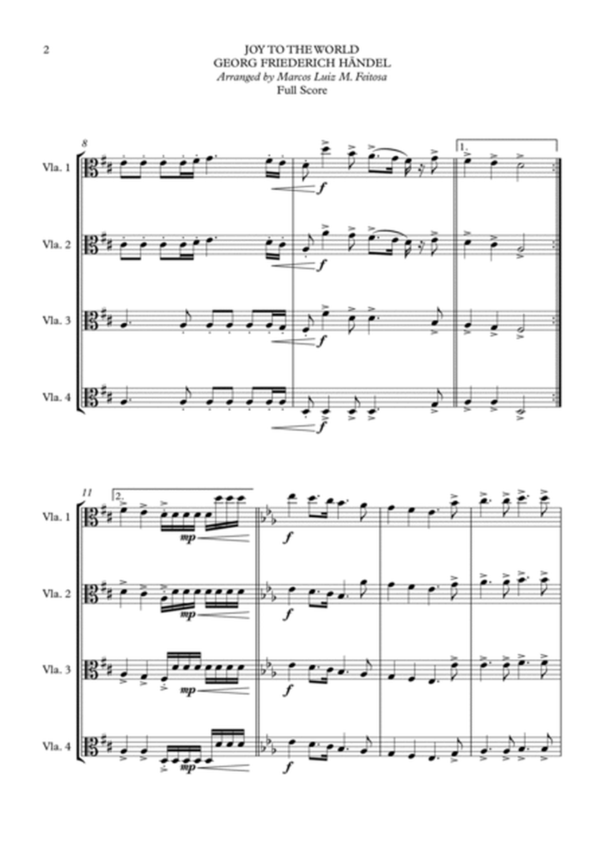 Joy To The World (Cantai Que o Salvador Chegou) - Viola Quartet image number null