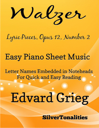 Book cover for Walzer Opus 12 Number 2 Easy Piano Sheet Music