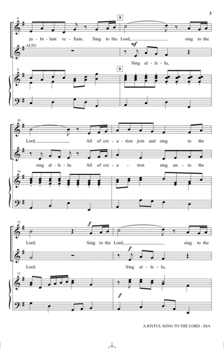 A Joyful Song To The Lord (arr. Patti Drennan)