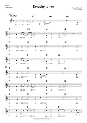 Escuché tu voz - Lead sheet