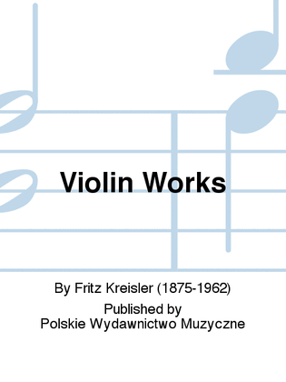Book cover for Violin Works