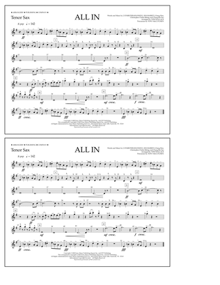 Book cover for ALL IN (arr. Tom Wallace) - Tenor Sax