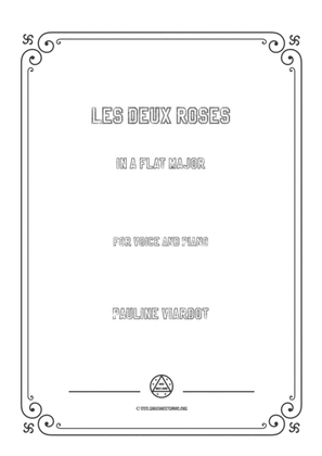 Book cover for Viardot-Les deux roses in A flat Major,for Voice and Piano