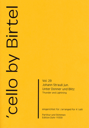 Book cover for Unter Donner und Blitz op. 324 (für vier Violoncelli)