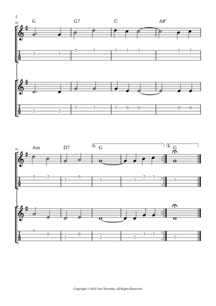 When The Saints Go Marching In - For Ukulele Duet (G Major with TAB and Chords) image number null