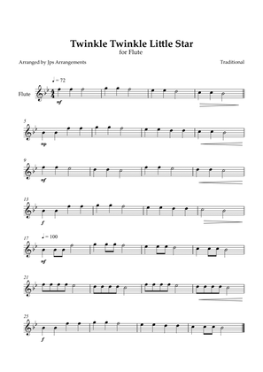 Book cover for Twinkle Twinkle Little Star for Flute in Bb Major