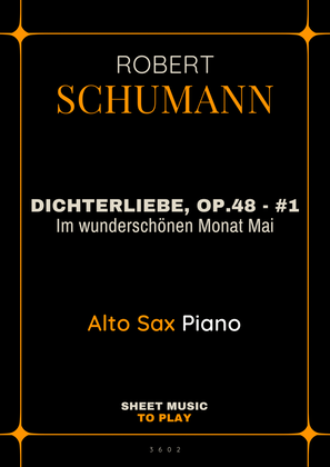 Dichterliebe, Op.48 No.1 - Alto Sax and Piano (Full Score and Parts)