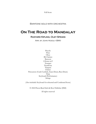 Book cover for On The road To Mandalay for Baritone and Chamber Orchestra
